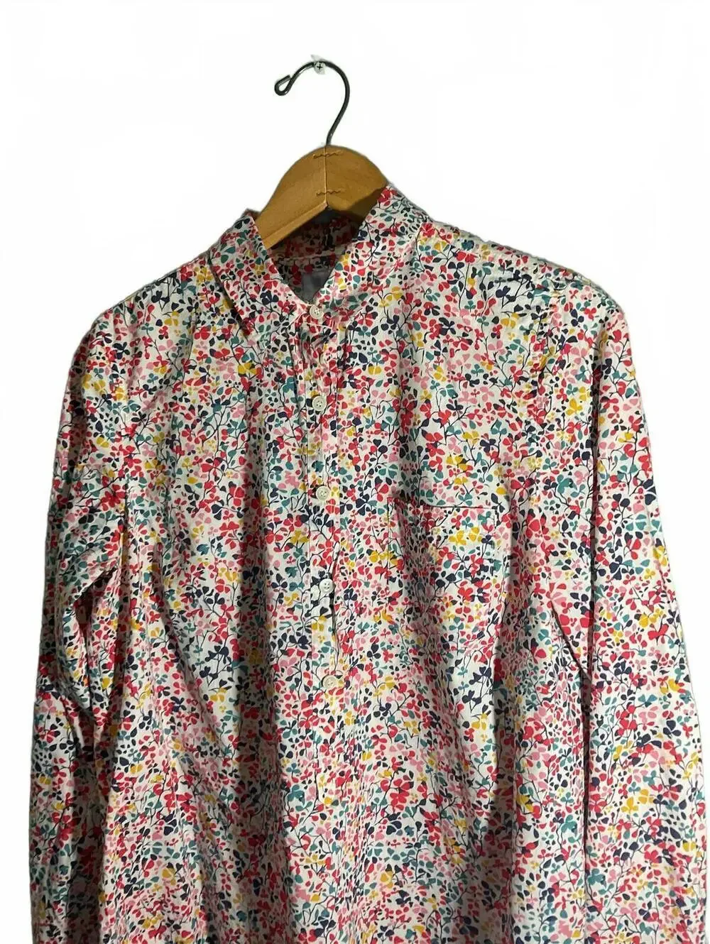 J. Crew Liberty of London Floral Print Long Sleeve Button-Up Shirt Sz. 10